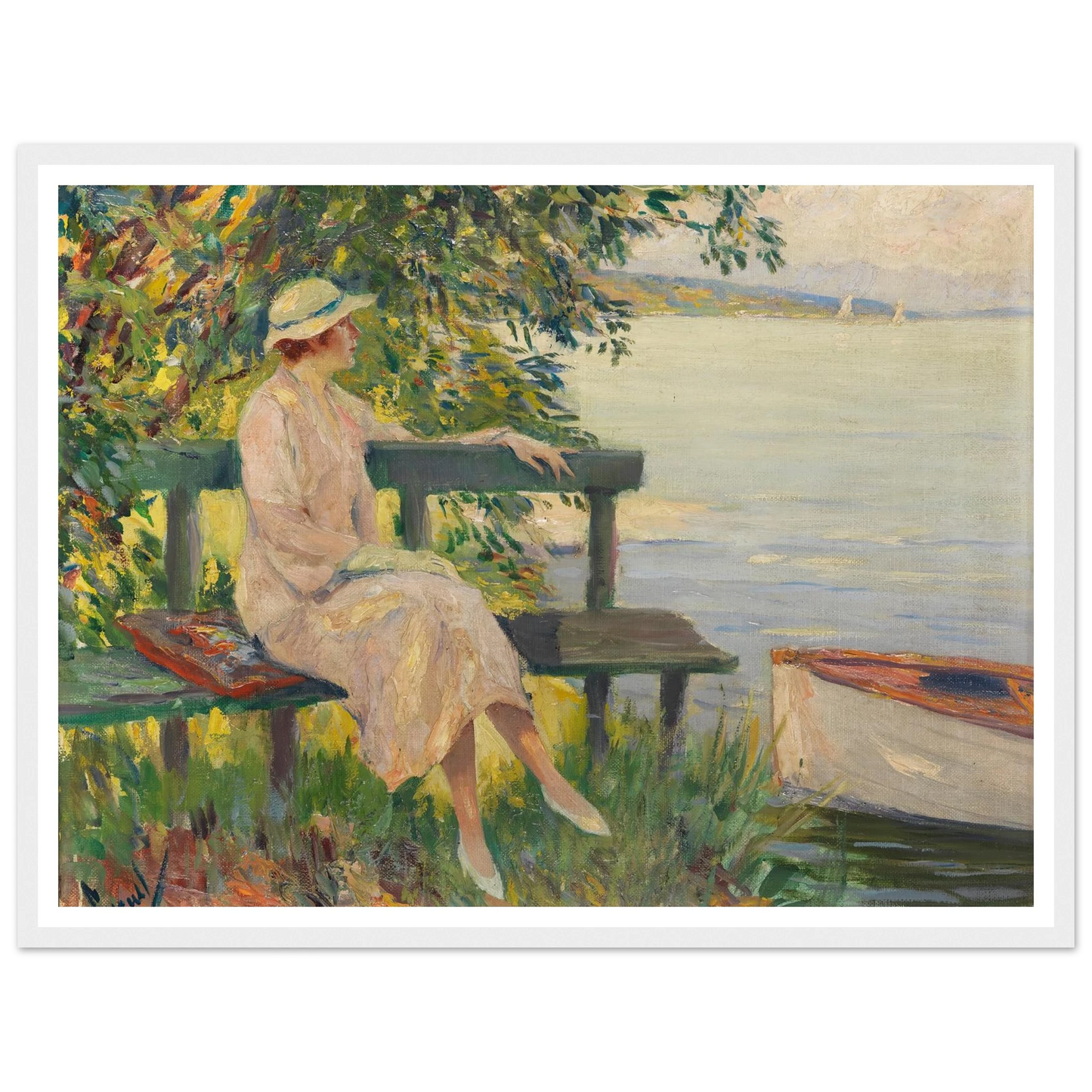 The green bench (1920) Art Print | Edward Cucue-Quipham Collections
