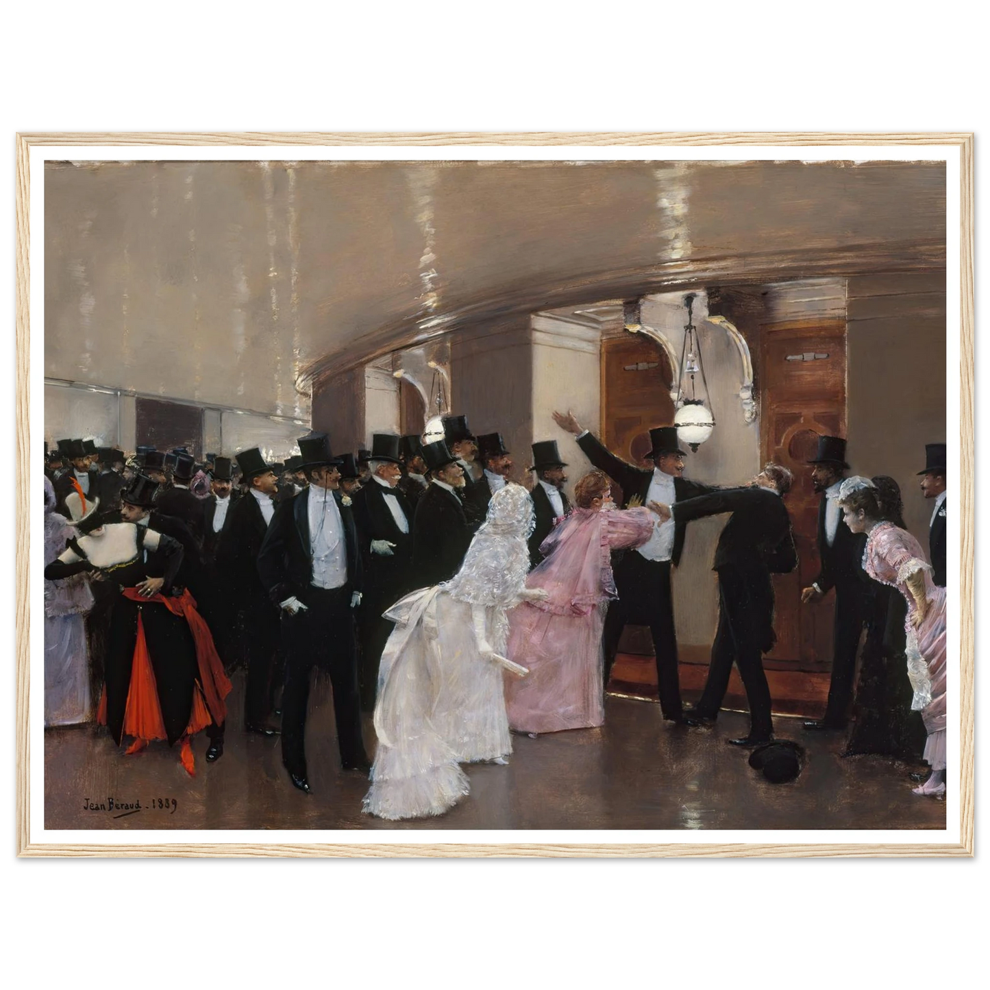 Altercation dans les couloirs de l’Opéra (1889) Art Print | Jean Beraud-Quipham Collections
