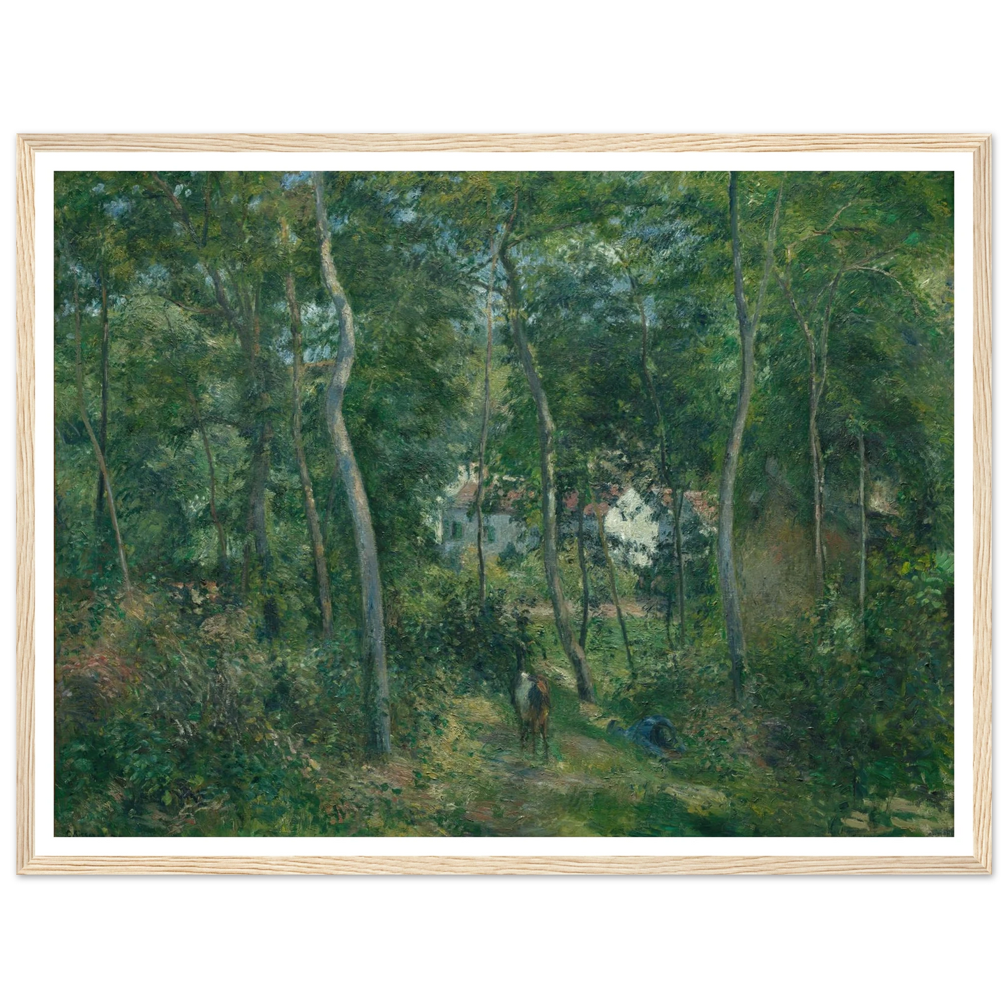 Edge of the Woods Near L’Hermitage, Pontoise (1879) Art Print | Camille Pissarro-Quipham Collections