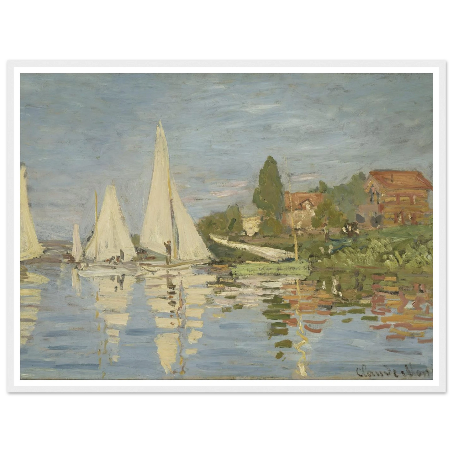 Regattas at Argenteuil (circa 1872) Art Print | Claude Monet-Quipham Collections