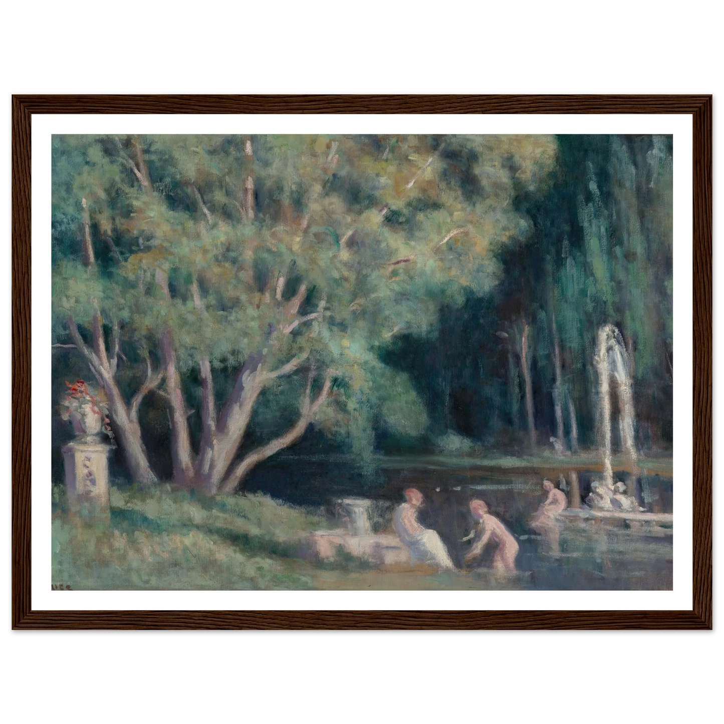 Les baigneurs au jet d’eau Art Print | Maximilien Luce-Quipham Collections