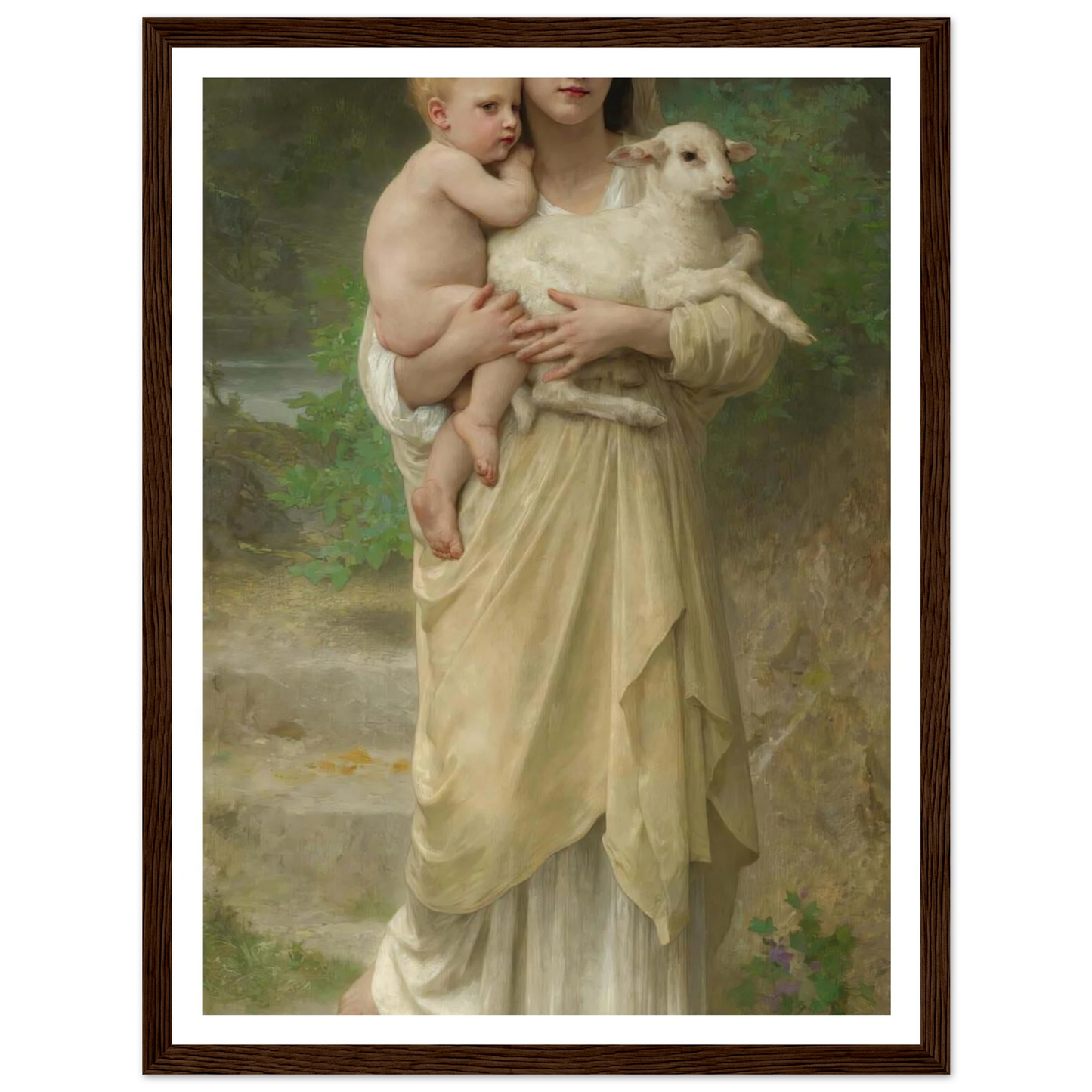 Les Agneaux (1897) Art Print | William Bouguereau-Quipham Collections