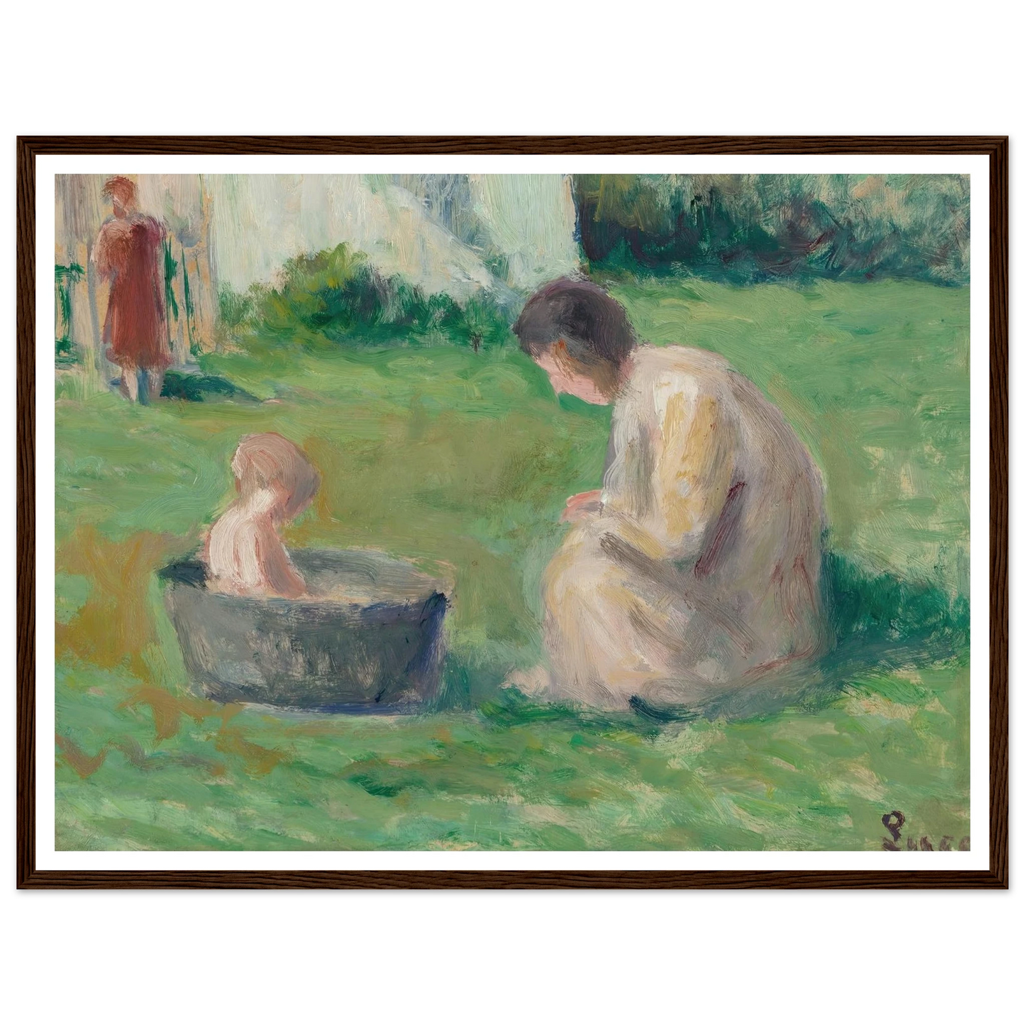 Le bain du bébé Art Print | Maximilien Luce-Quipham Collections
