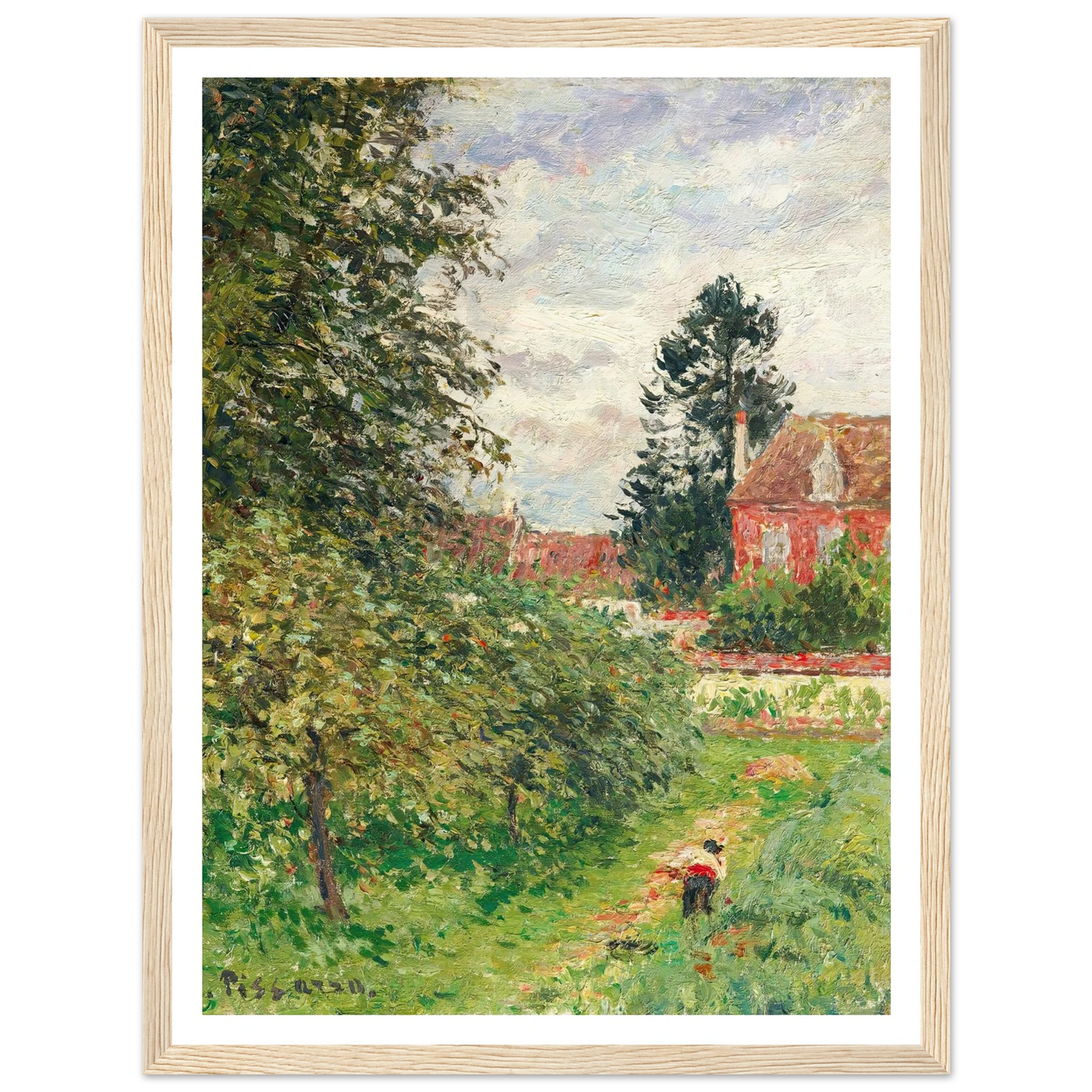 La Maison Des Anglais, Éragny (circa 1902) Art Print | Camille Pissarro-Quipham Collections
