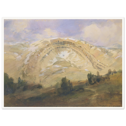 Folded Strata, A Great Geological Arch, Colorado (1874) Art Print | William Henry Holmes-Quipham Collections