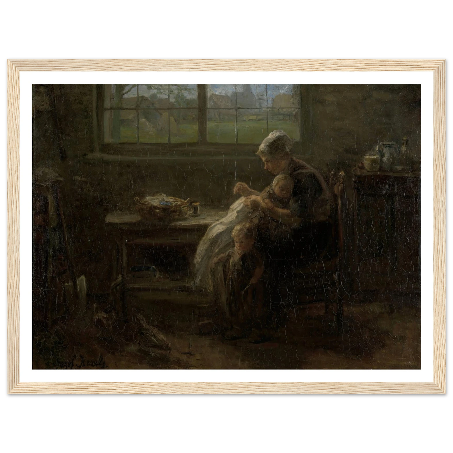 ‘The Joy of Motherhood’ (1890) Art Print | Jozef Israels-Quipham Collections