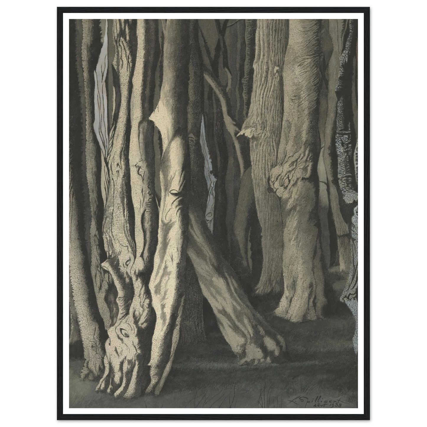 Bomen (Knoestige boomstammen) (1938) Art Print | Leon Spilliaert-Quipham Collections