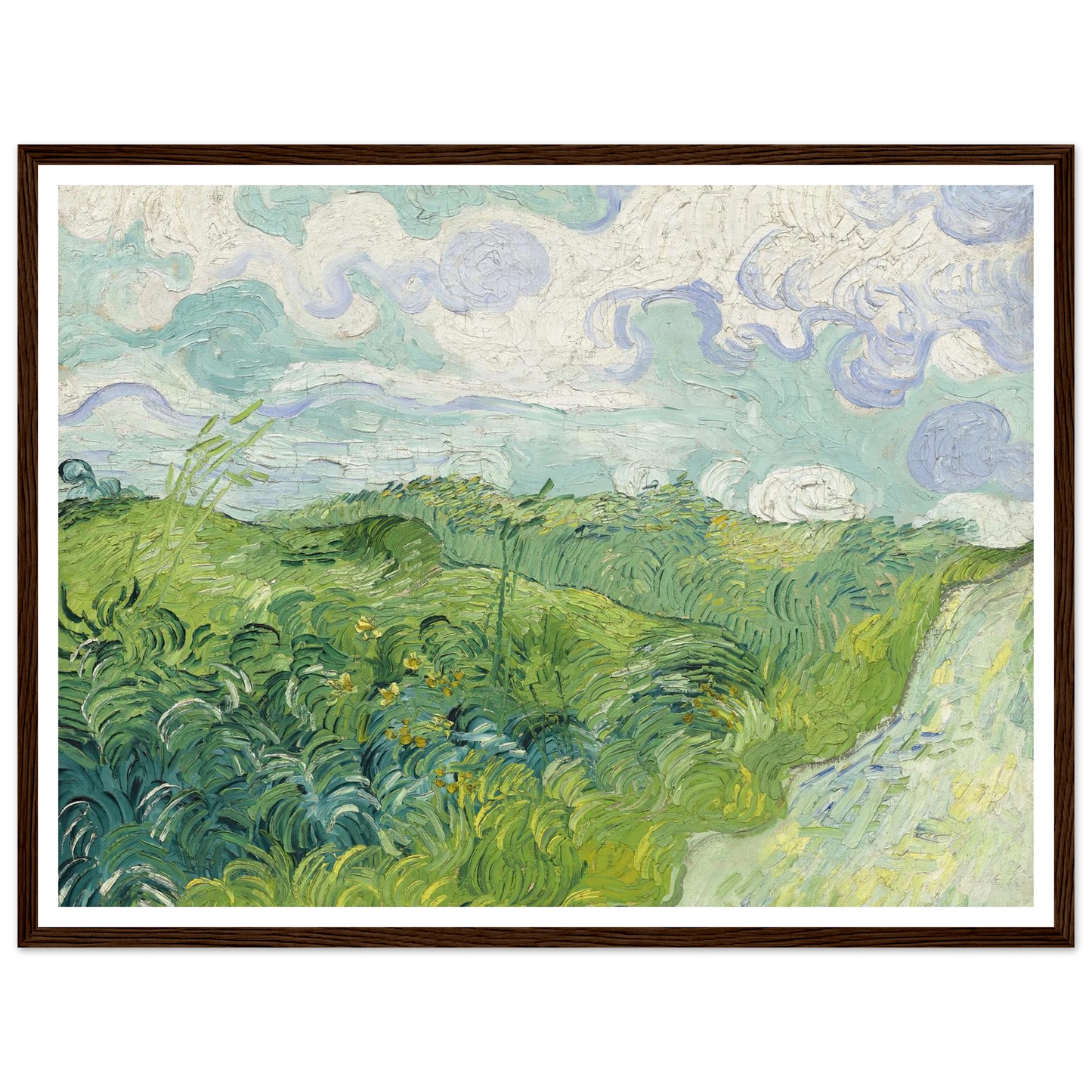 Green Wheat Fields, Auvers (1890) Art Print | Vincent van Gogh-Quipham Collections