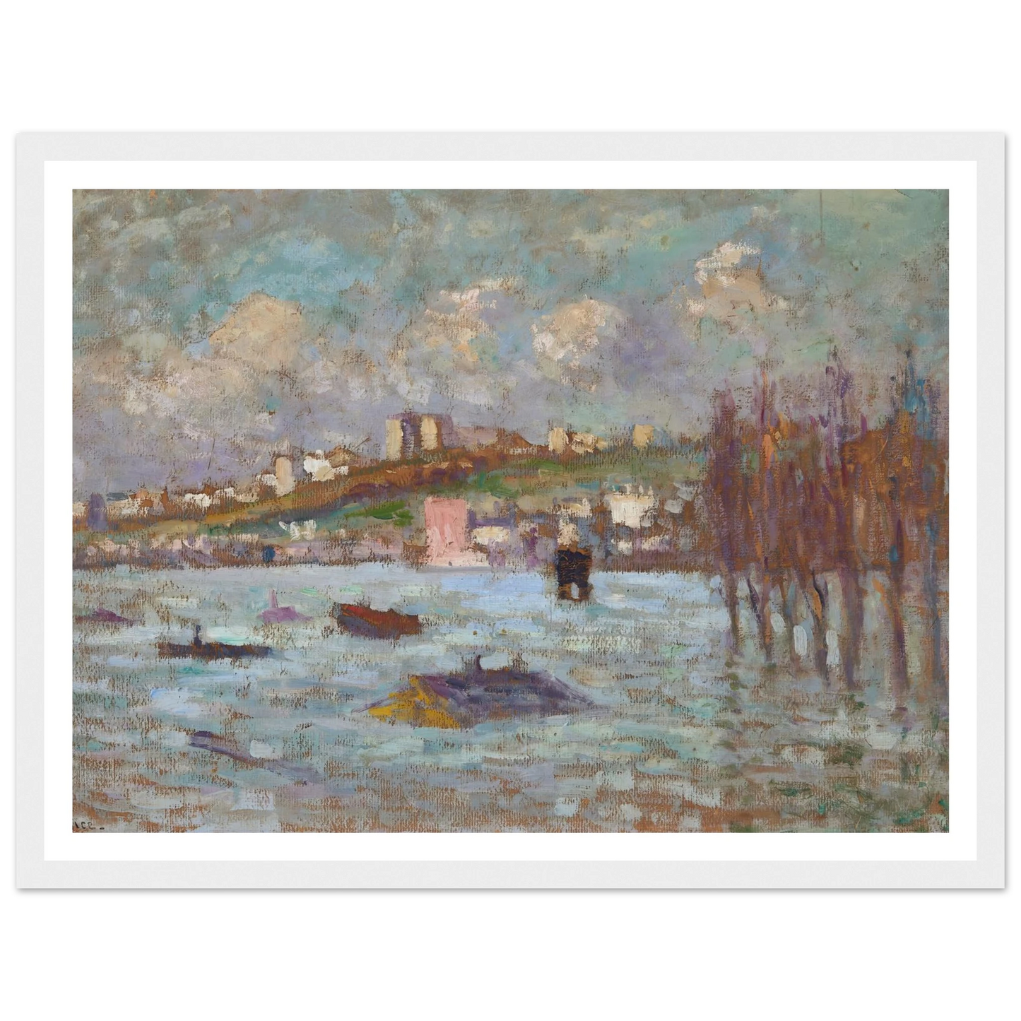 Les inondations (1910) Art Print | Maximilien Luce-Quipham Collections