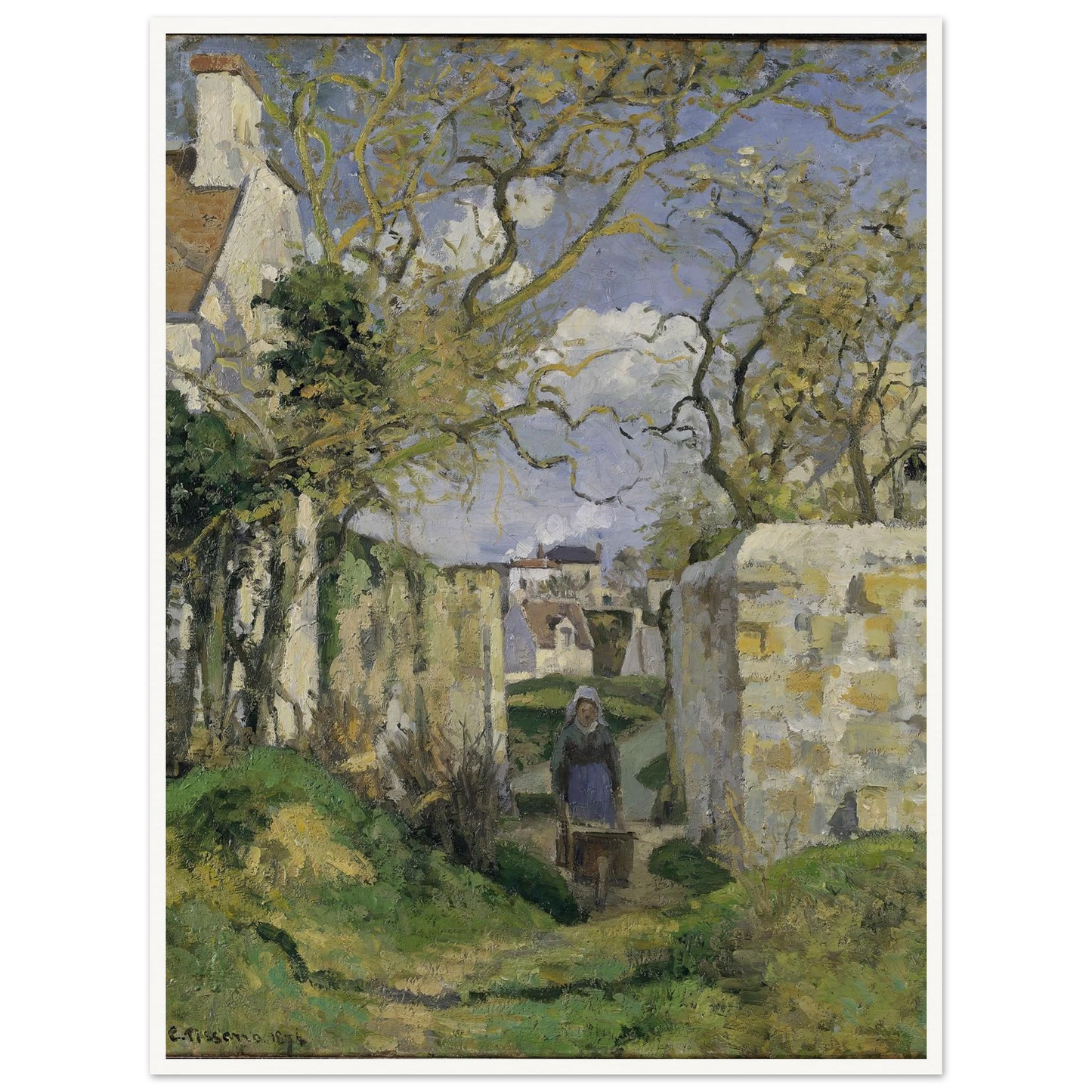 Landscape from Pontoise (1874) Art Print | Camille Pissarro-Quipham Collections