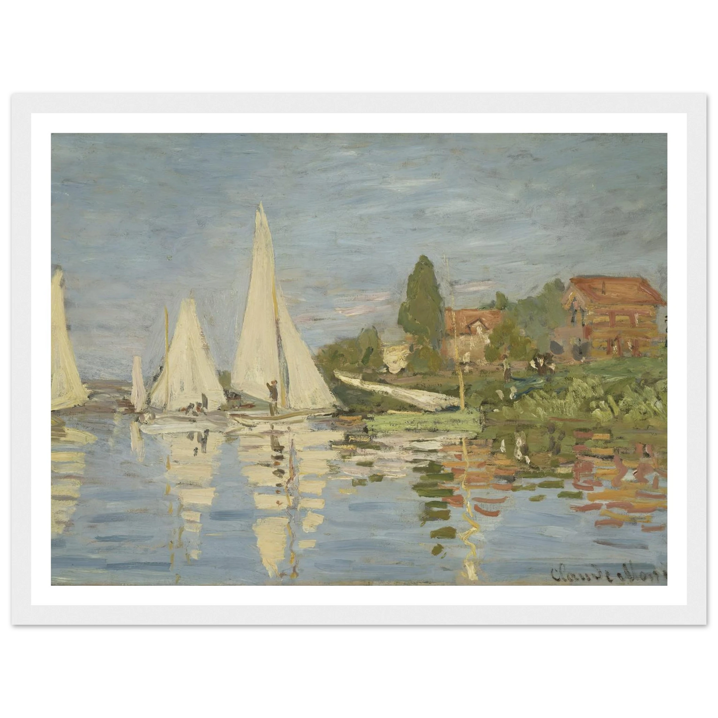 Regattas at Argenteuil (circa 1872) Art Print | Claude Monet-Quipham Collections