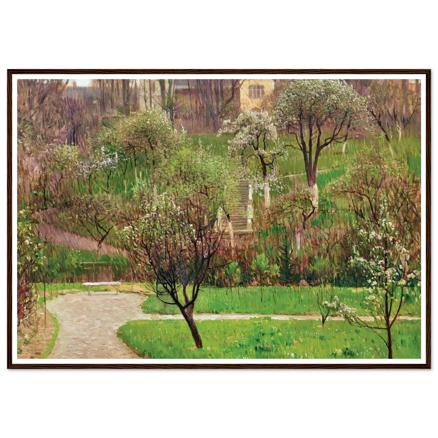 Garten in Döbling (Garden in Döbling, Vienna) (circa 1908) Art Print | Carl Moll-Quipham Collections
