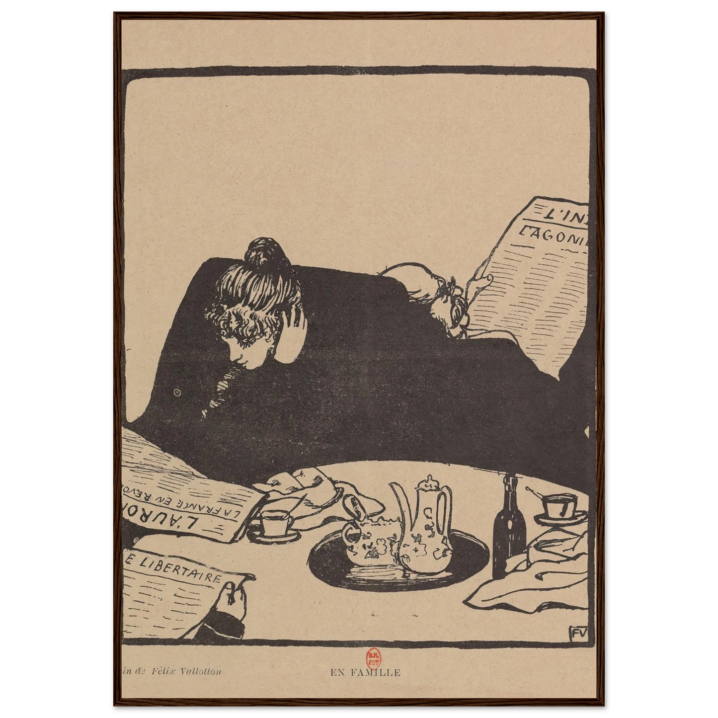 En Famille (1898) Art Print | Felix Vallotton-Quipham Collections