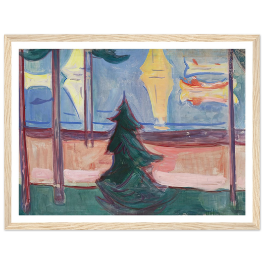 Beach Landscape with Trees and Boats (1905–1906) Art Print | Edvard Munch-Quipham Collections