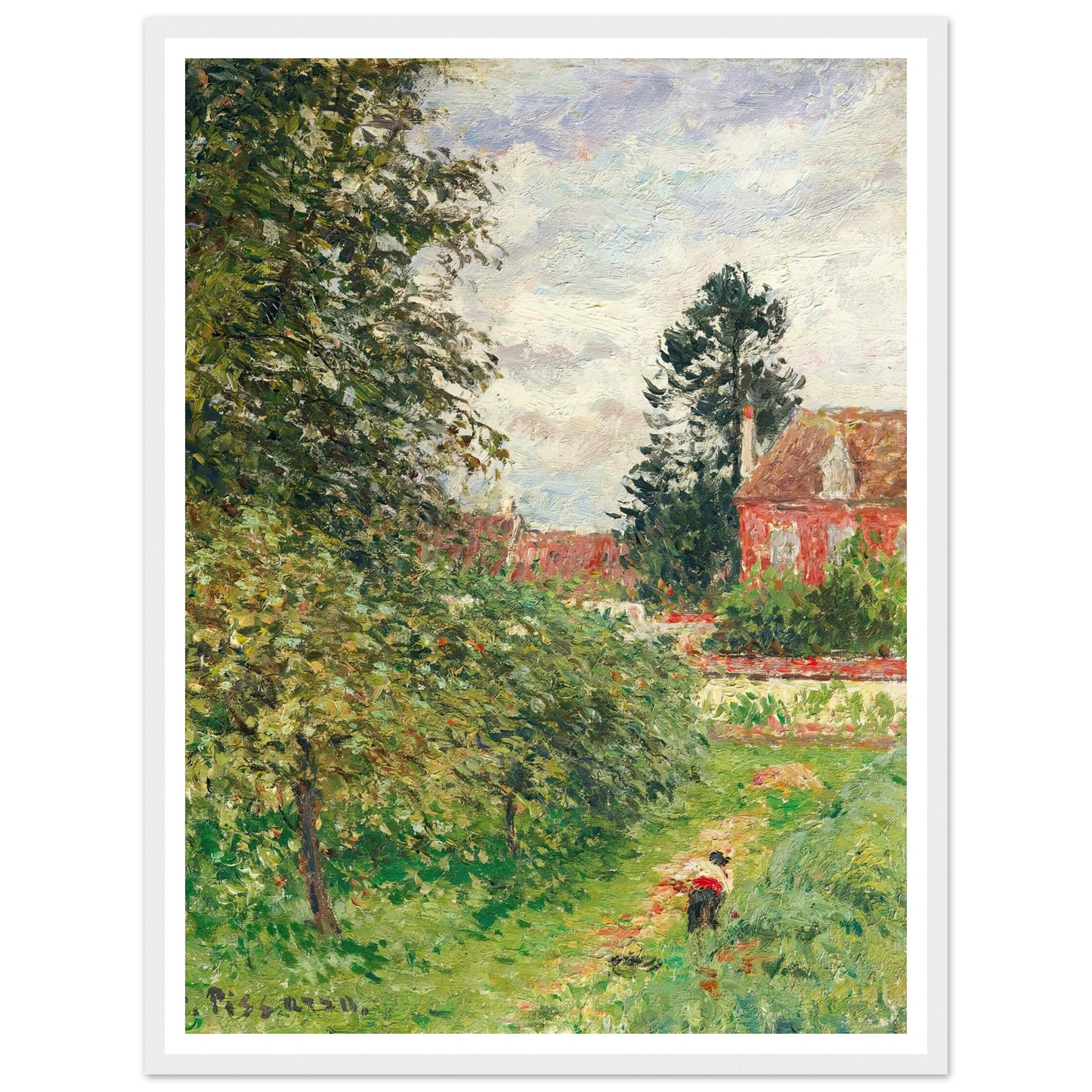 La Maison Des Anglais, Éragny (circa 1902) Art Print | Camille Pissarro-Quipham Collections