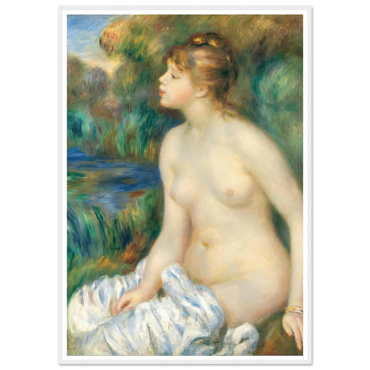 Bather (1891) Art Print | Pierre Auguste Renoir-Quipham Collections