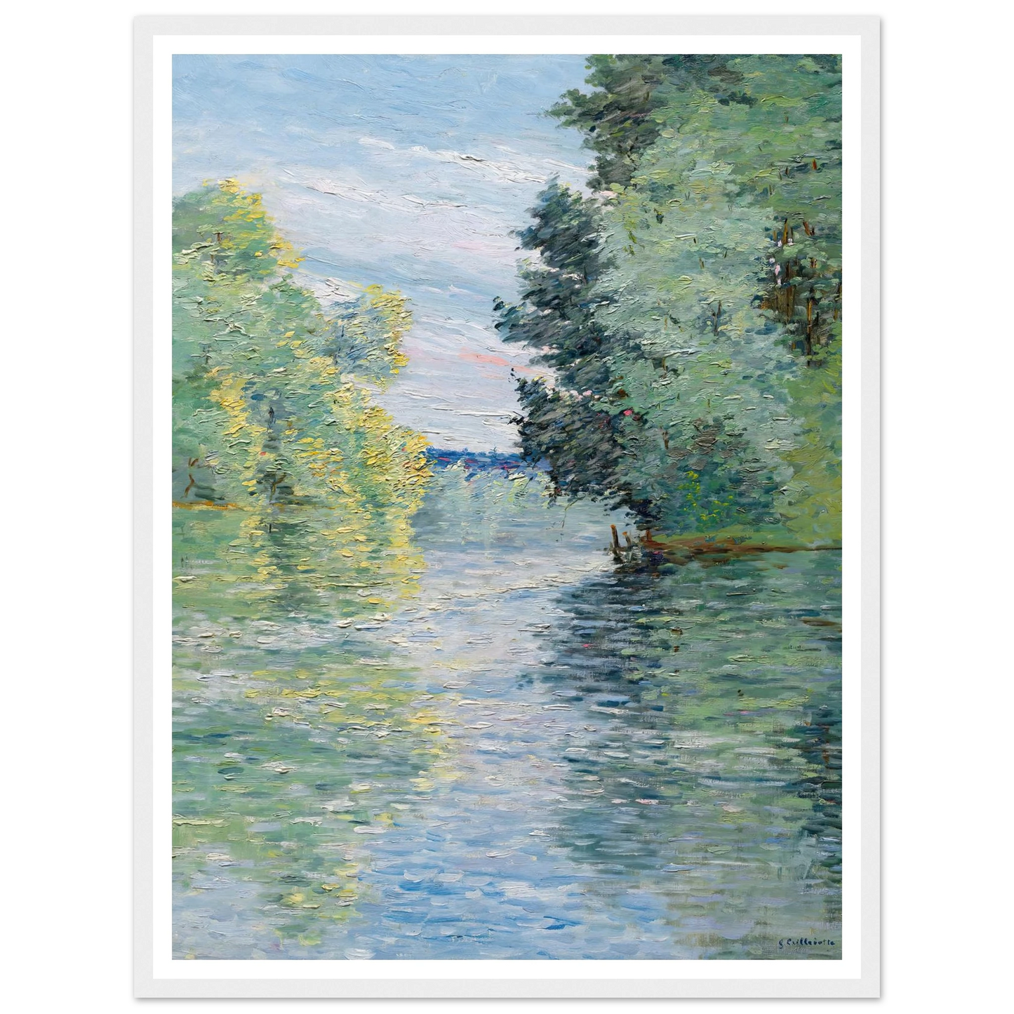 Le Petit bras de la Seine à Argenteuil (1890) Art Print | Gustave Caillebotte-Quipham Collections