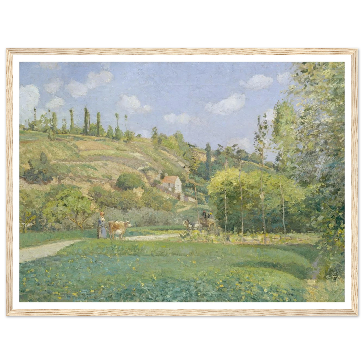 A Cowherd at Valhermeil, Auvers-sur-Oise (1874) Art Print | Camille Pissarro-Quipham Collections