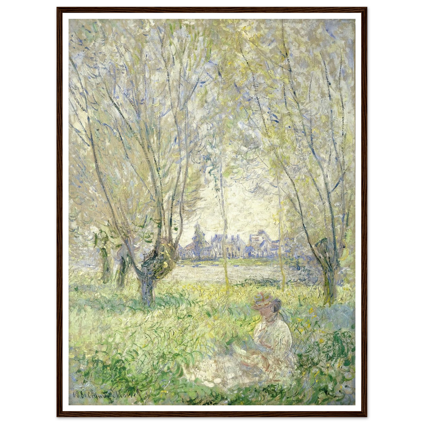 Woman Seated under the Willows (1880) Art Print | Claude Monet-Quipham Collections