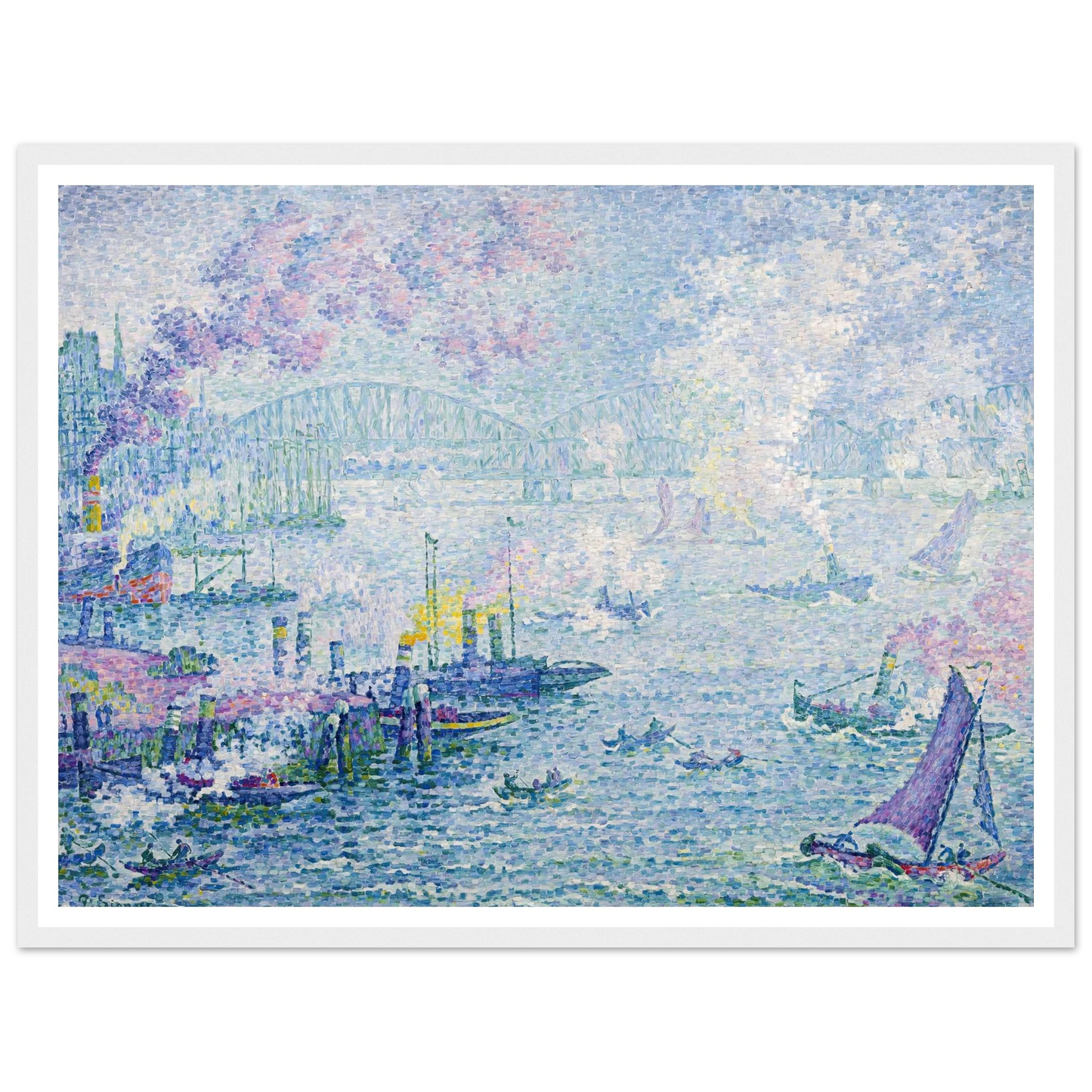 The Port of Rotterdam (1907) Art Print | Paul Signac-Quipham Collections