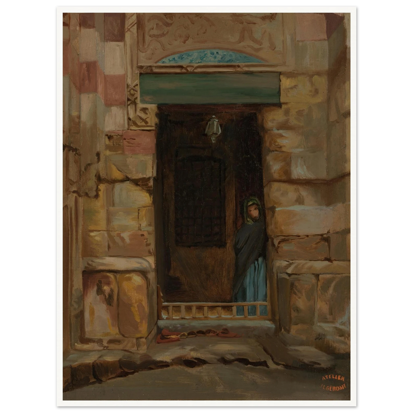Arab Woman in a Doorway (1870) Art Print | Jean Leon Gerome-Quipham Collections
