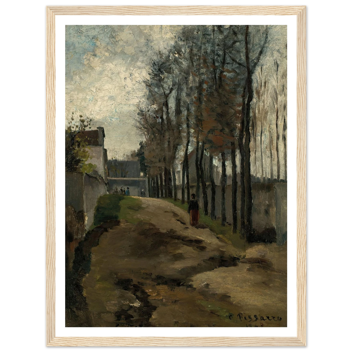 Le Chemin, paysage hivernal (1862) Art Print | Camille Pissarro-Quipham Collections