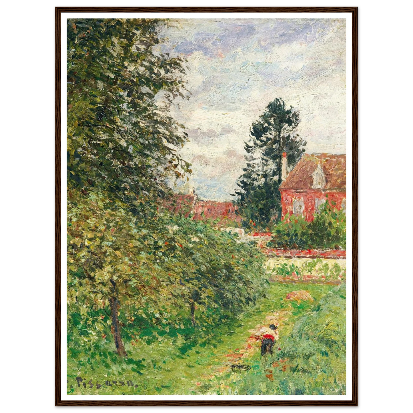 La Maison Des Anglais, Éragny (circa 1902) Art Print | Camille Pissarro-Quipham Collections