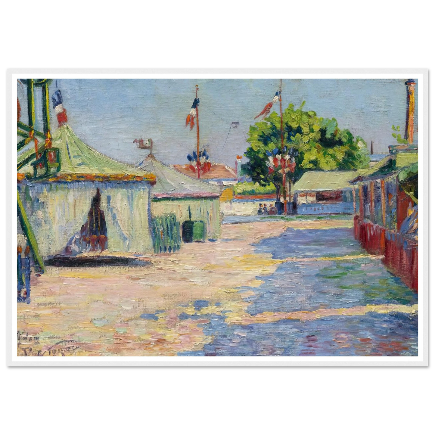 La Fête D’asnières (1884) Art Print | Paul Signac-Quipham Collections