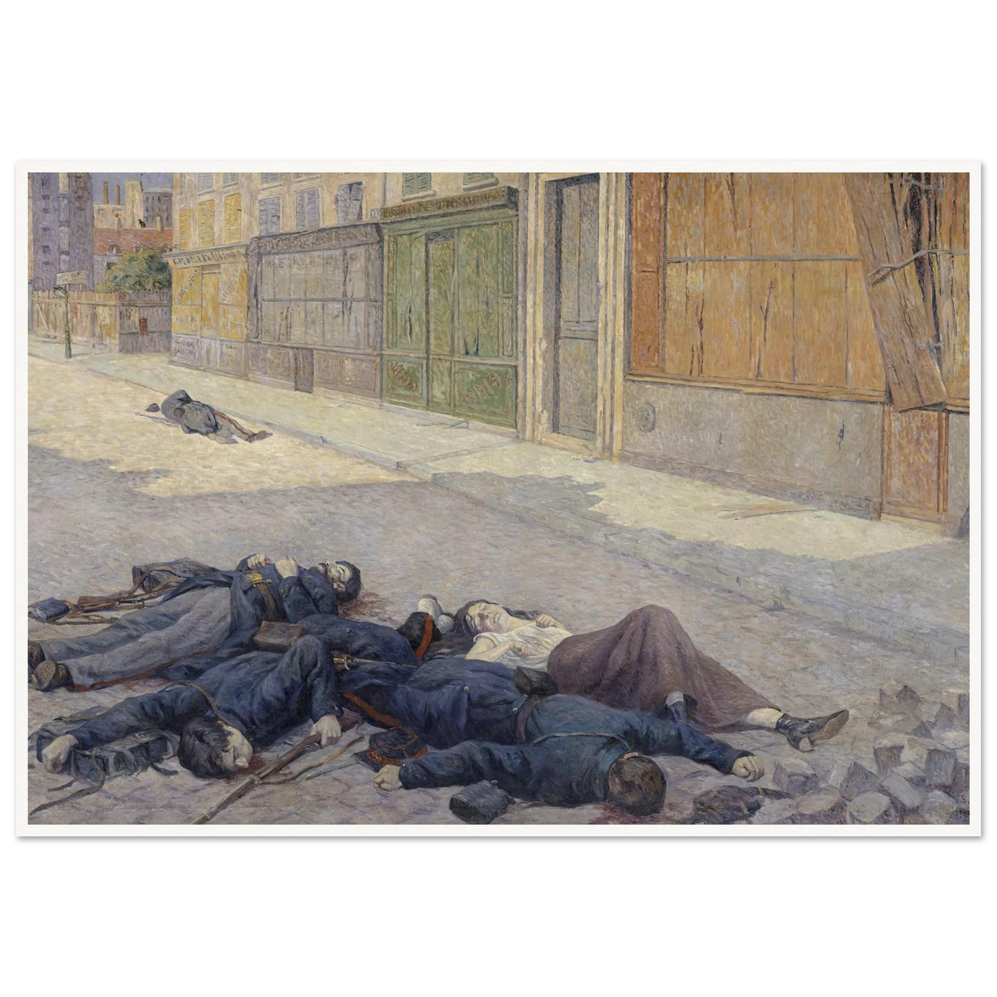 A Street in Paris in May 1871 (between 1903 and 1906) Art Print | Maximilien Luce-Quipham Collections