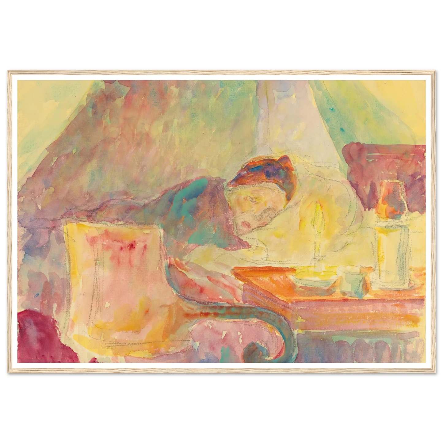 La Mère De L’artiste Au Lit Art Print | Camille Pissarro-Quipham Collections