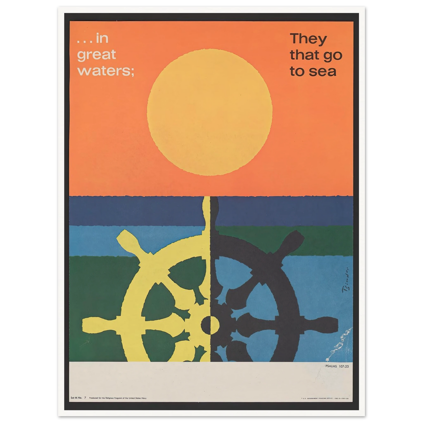 In great water; … Psalms 107_23 (1963) Art Print | Joseph Binder-Quipham Collections