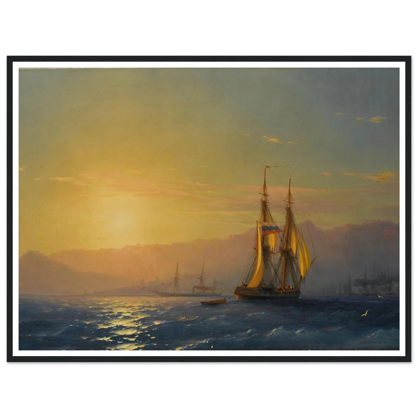 Sunset at sea (1877) Art Print | Ivan Konstantinovich Aivazovsky-Quipham Collections