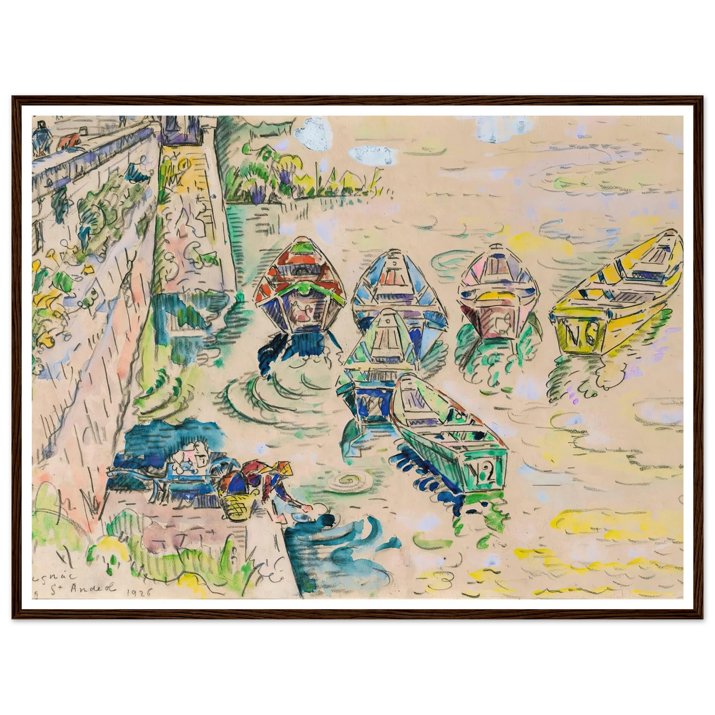 Bourg Saint-Andéo (1926) Art Print | Paul Signac-Quipham Collections