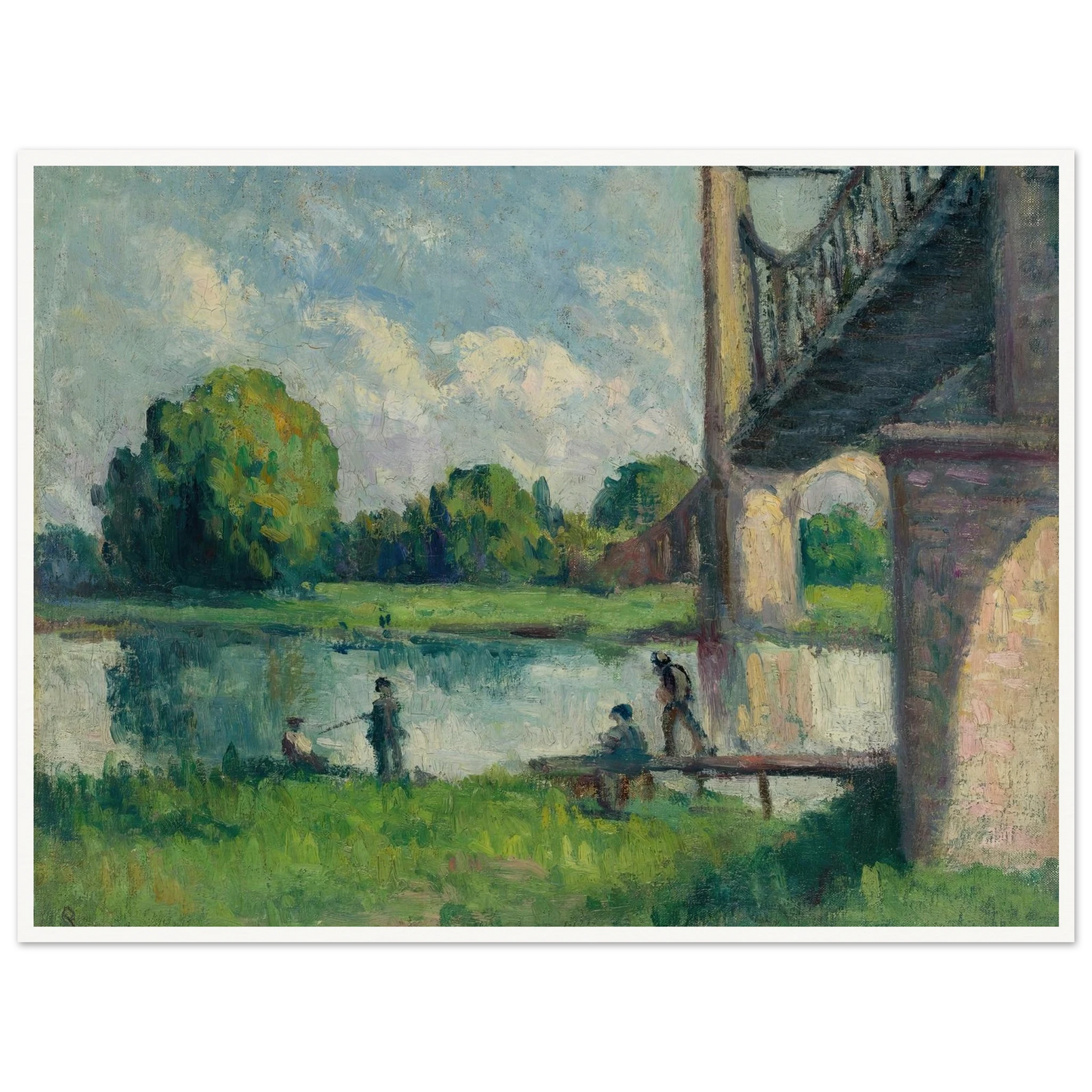 Pont Aux Environs D’angers (1916) Art Print | Maximilien Luce-Quipham Collections