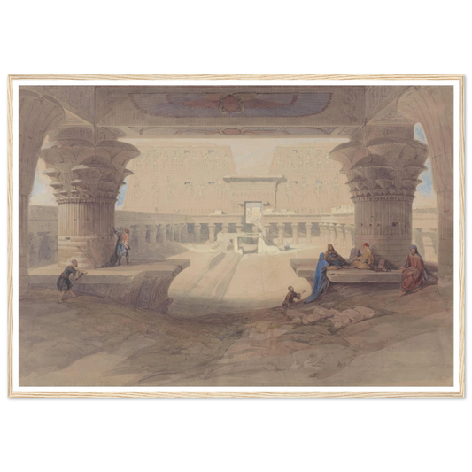 From under the Portico of the Temple of Edfu, Upper Egypt Art Print | David Roberts-Quipham Collections