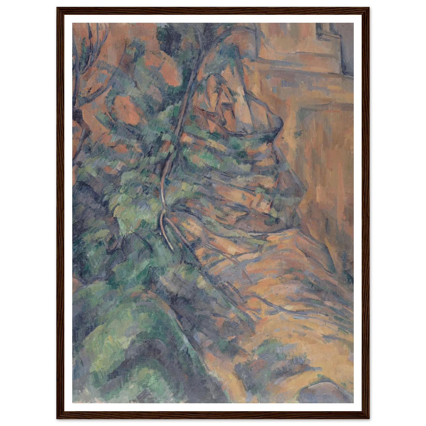 Rochers et branches à Bibémus (1895-1904) Art Print | Paul Cezanne-Quipham Collections
