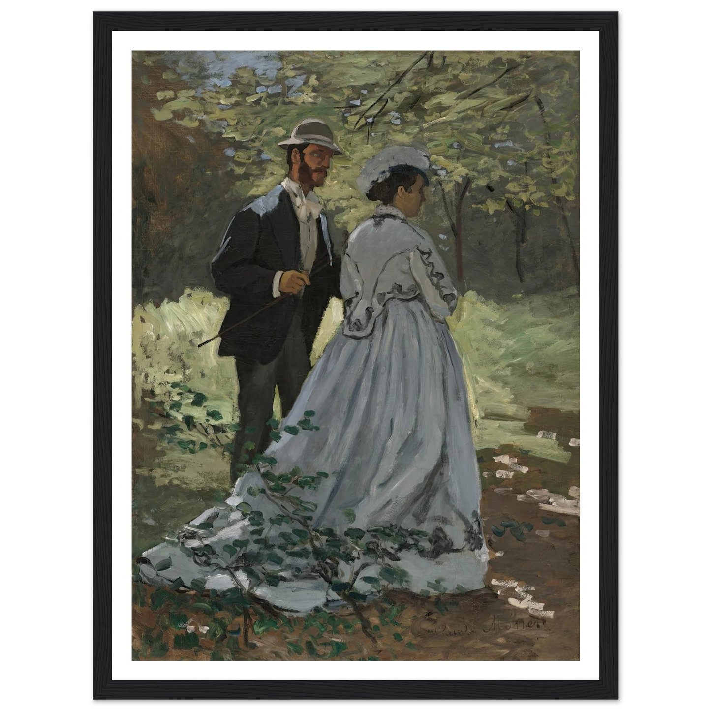 Bazille and Camille (Study for Déjeuner sur l’Herbe ) (1865) Art Print | Claude Monet-Quipham Collections
