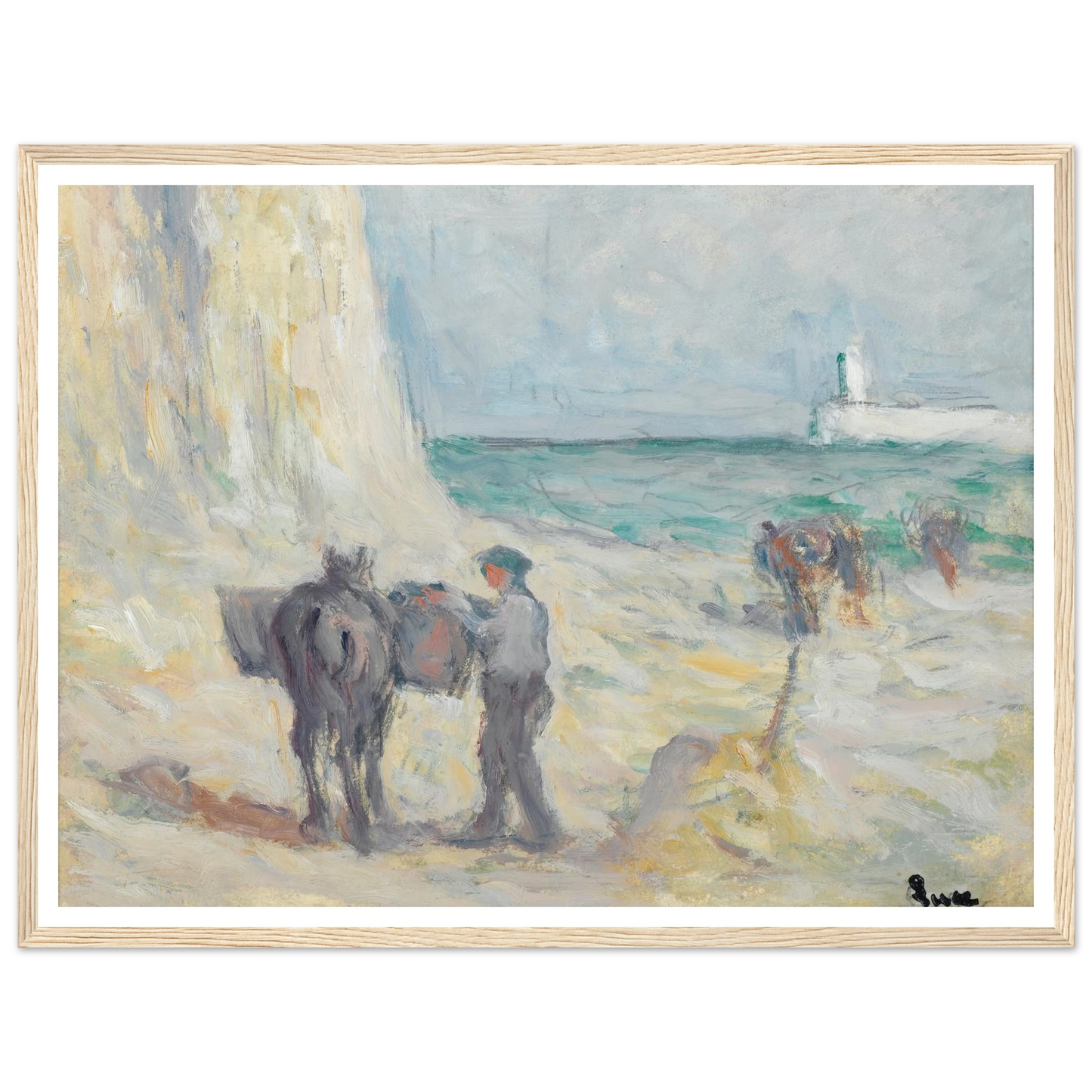 Le Tréport, le Ramassaage du Varech (1935) Art Print | Maximilien Luce-Quipham Collections