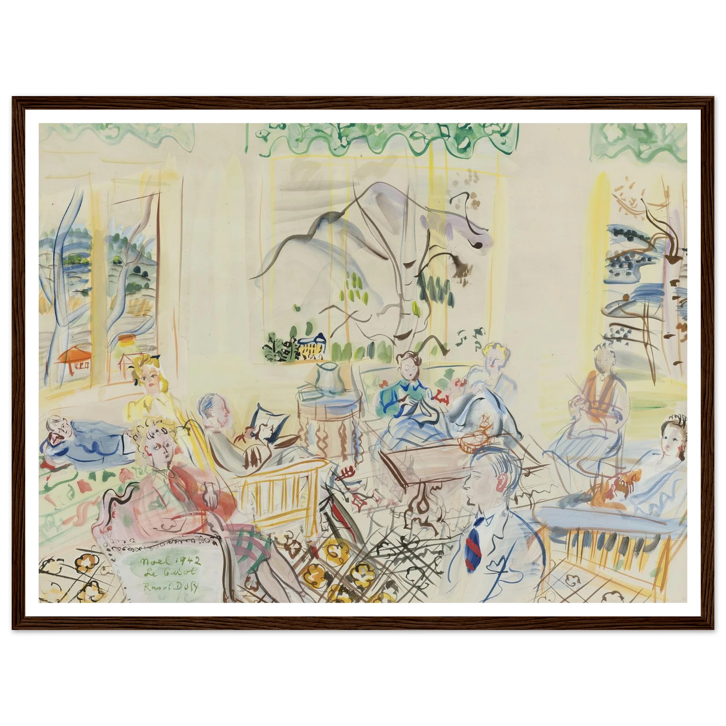 ‘Le Casot’ À vernet-les-bains, noel (1942) Art Print | Raoul Dufy-Quipham Collections