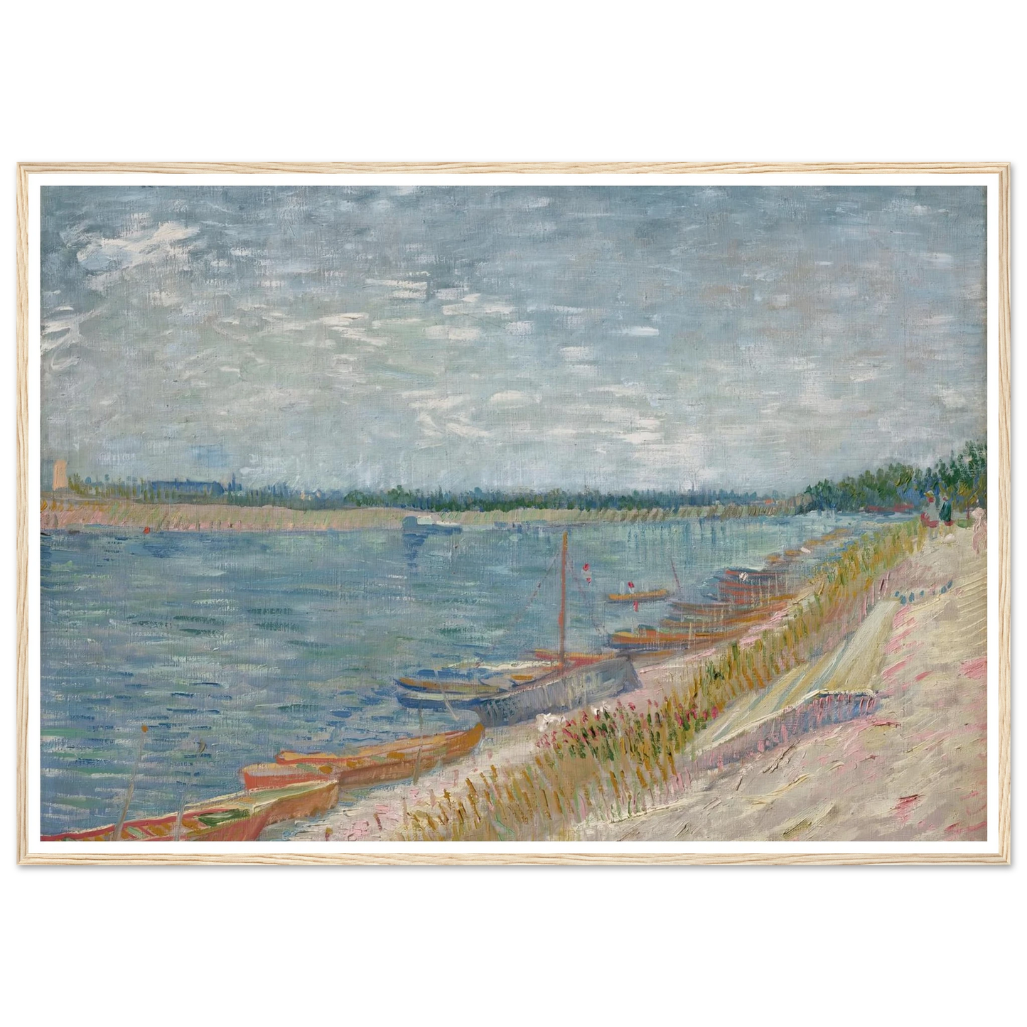 Les canots amarrés (1887) Art Print | Vincent van Gogh-Quipham Collections