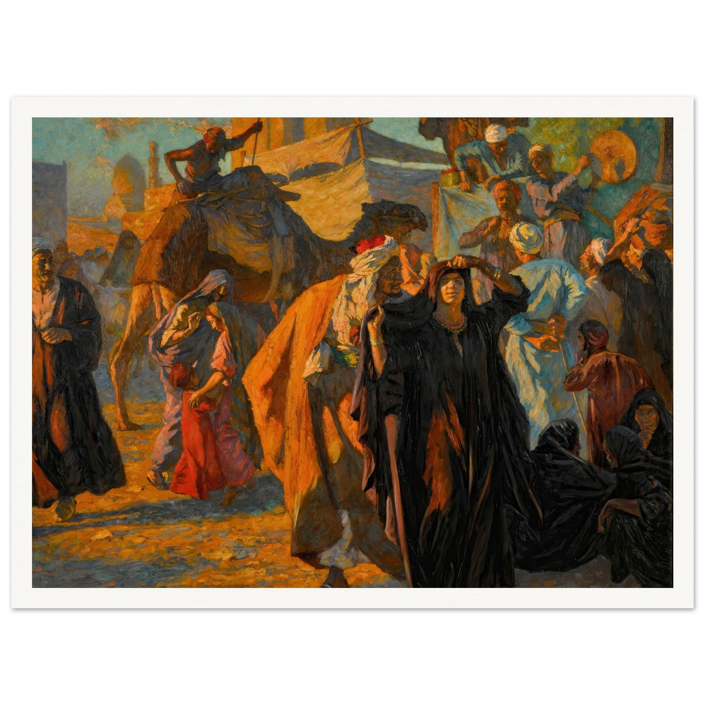 A Street Celebration In Cairo (1912) Art Print | Ludwig Deutsch-Quipham Collections