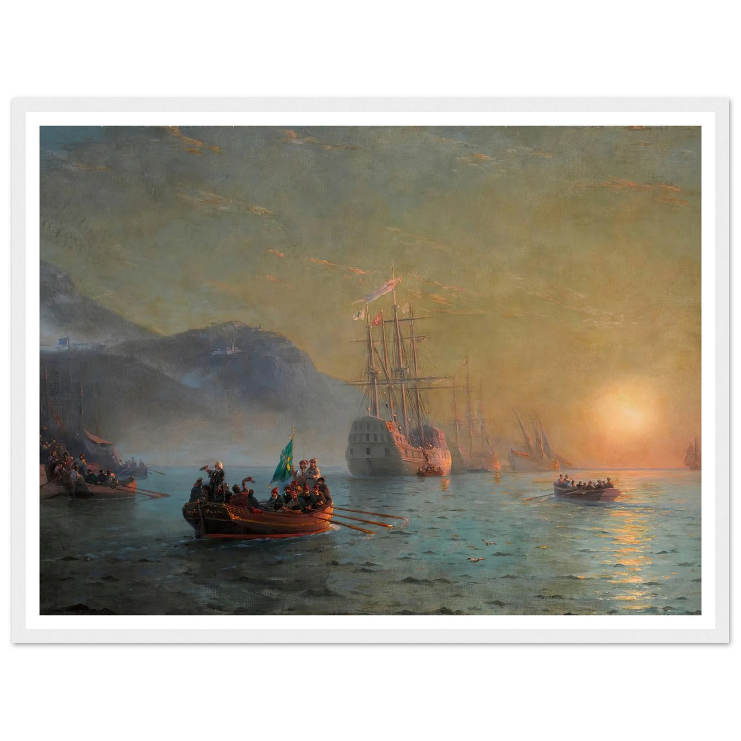 Columbus’ Farewell before Starting on his Voyage from Port Palos in Spain (1892) Art Print | Ivan Konstantinovich Aivazovsky-Quipham Collections