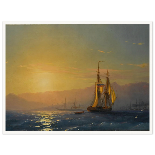 Sunset at sea (1877) Art Print | Ivan Konstantinovich Aivazovsky-Quipham Collections