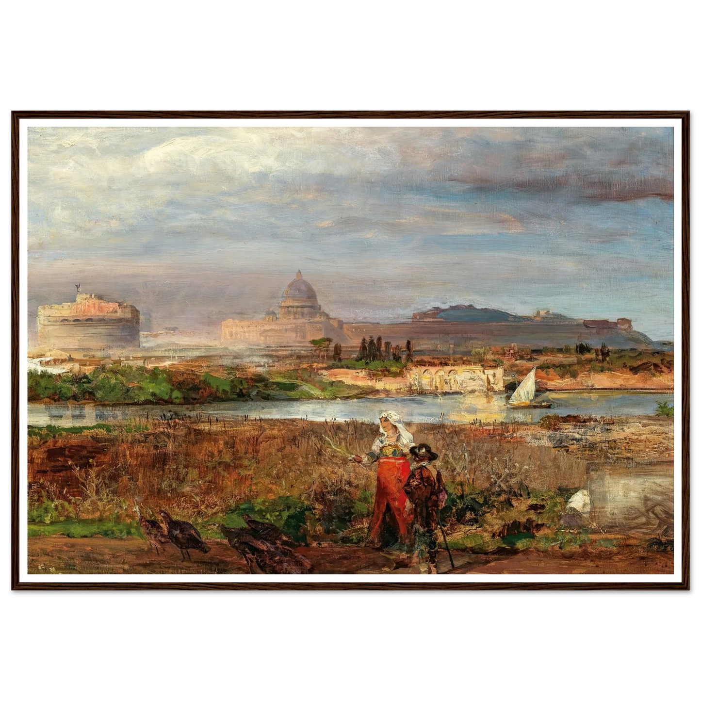 At the Gates of Rome Art Print | Oswald Achenbach-Quipham Collections