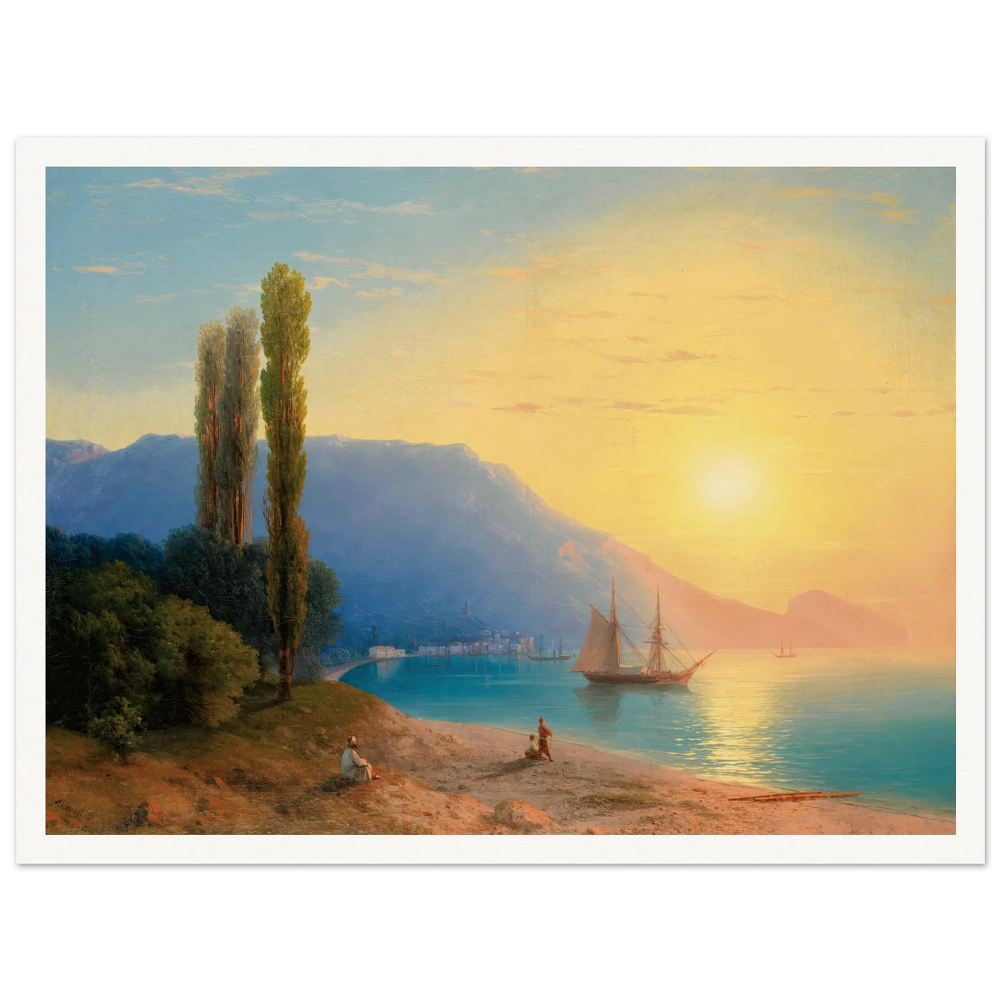 Sunset Over Yalta (1861) Art Print | Ivan Konstantinovich Aivazovsky-Quipham Collections
