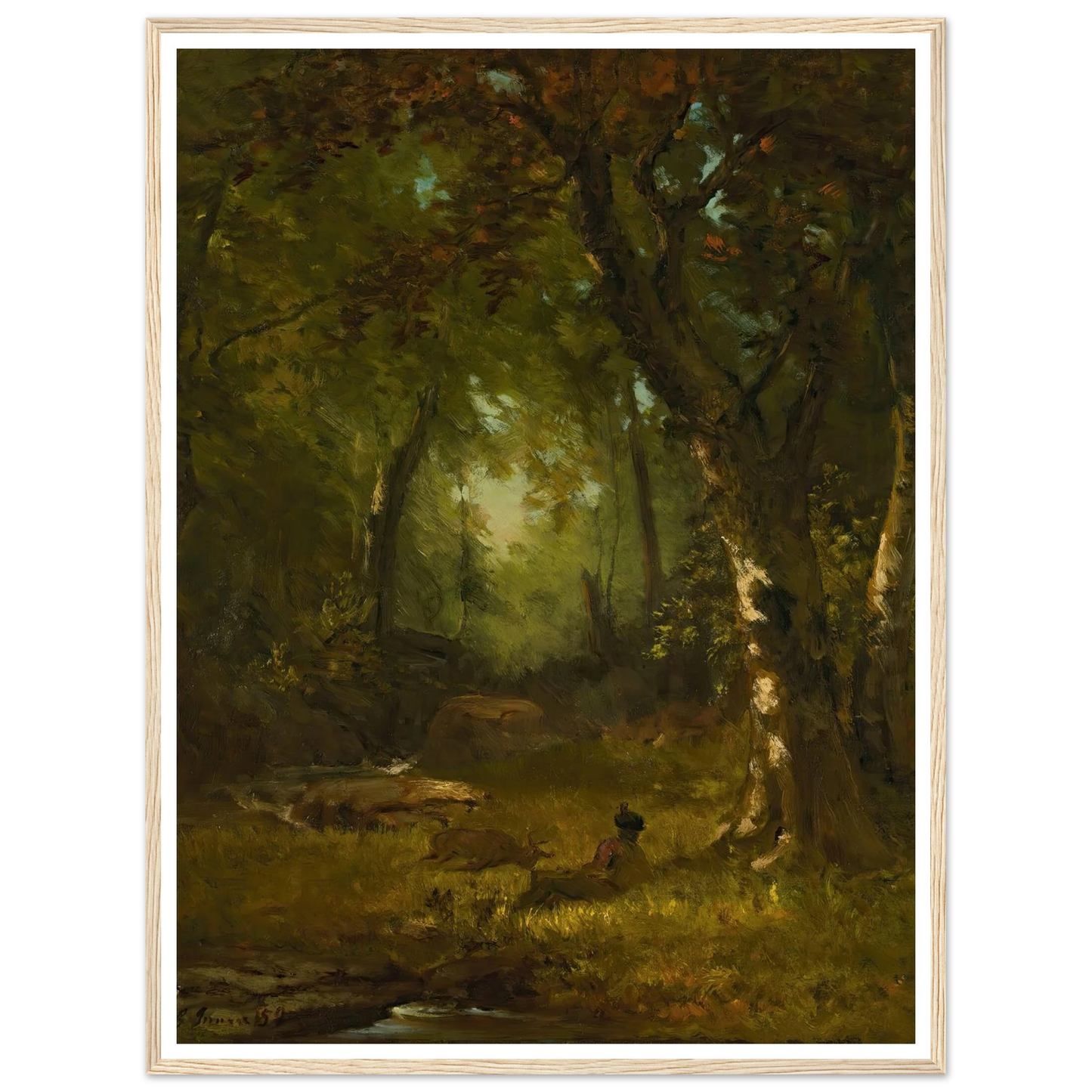 Landscape With Huntsman (1859) Art Print | George Inness-Quipham Collections