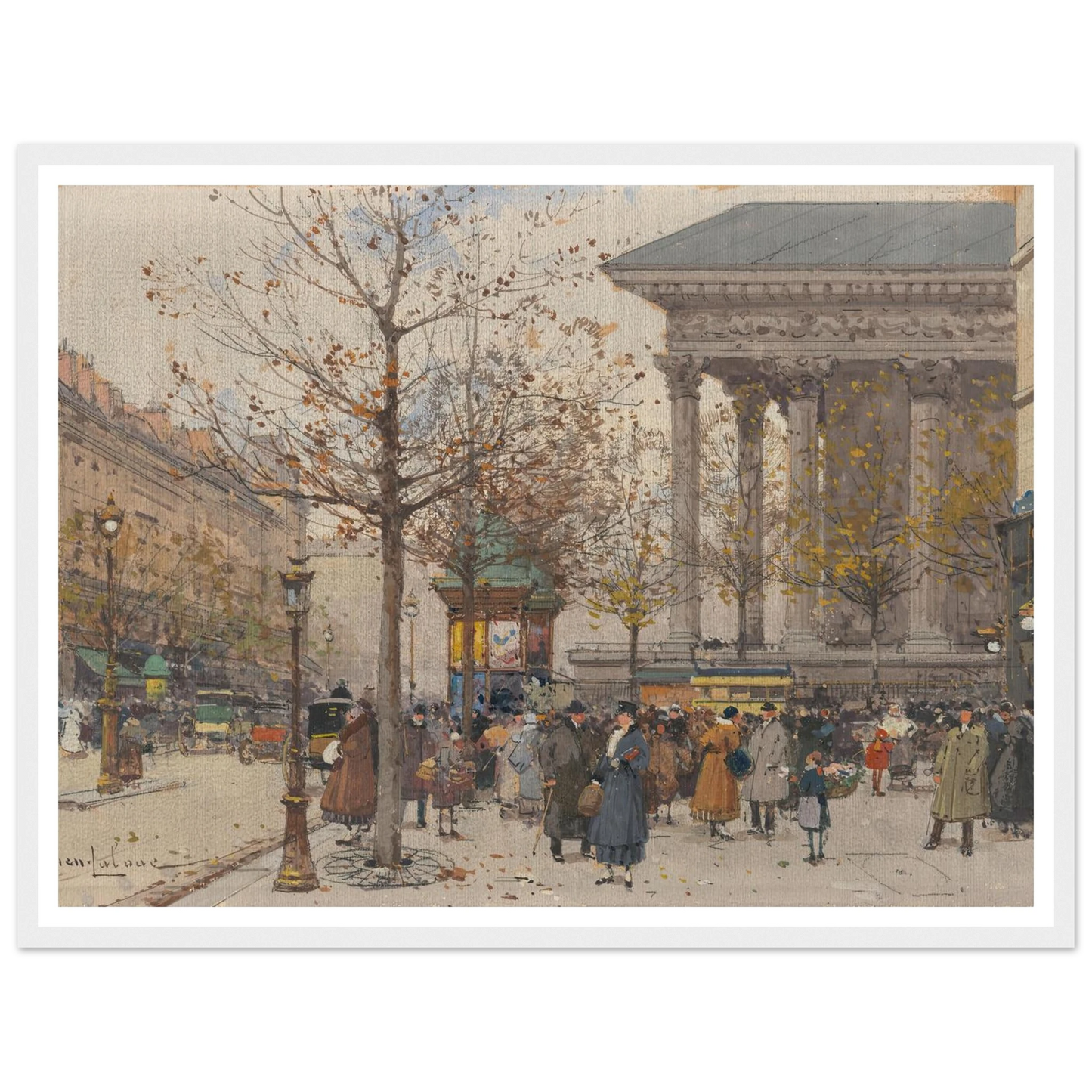 Vue animée de la Madeleine Art Print | Eugene Galien Laloue-Quipham Collections