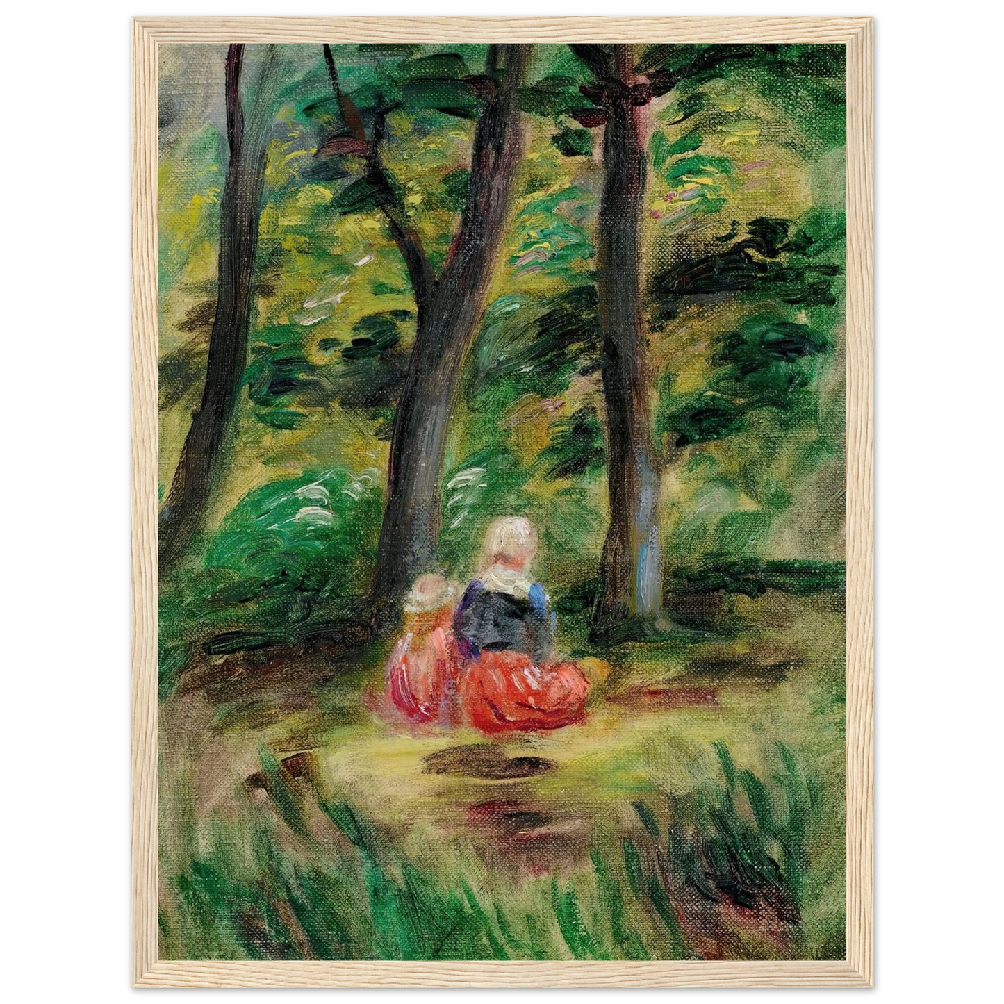Femme Et Enfant Dans Un Paysage Art Print | Pierre Auguste Renoir-Quipham Collections