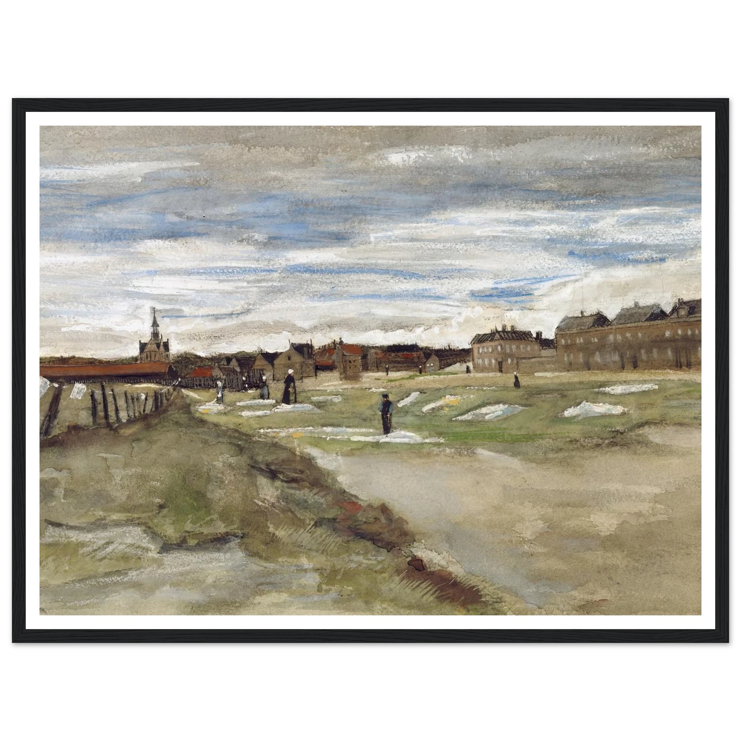 Bleachery at Scheveningen (1882) Art Print | Vincent van Gogh-Quipham Collections