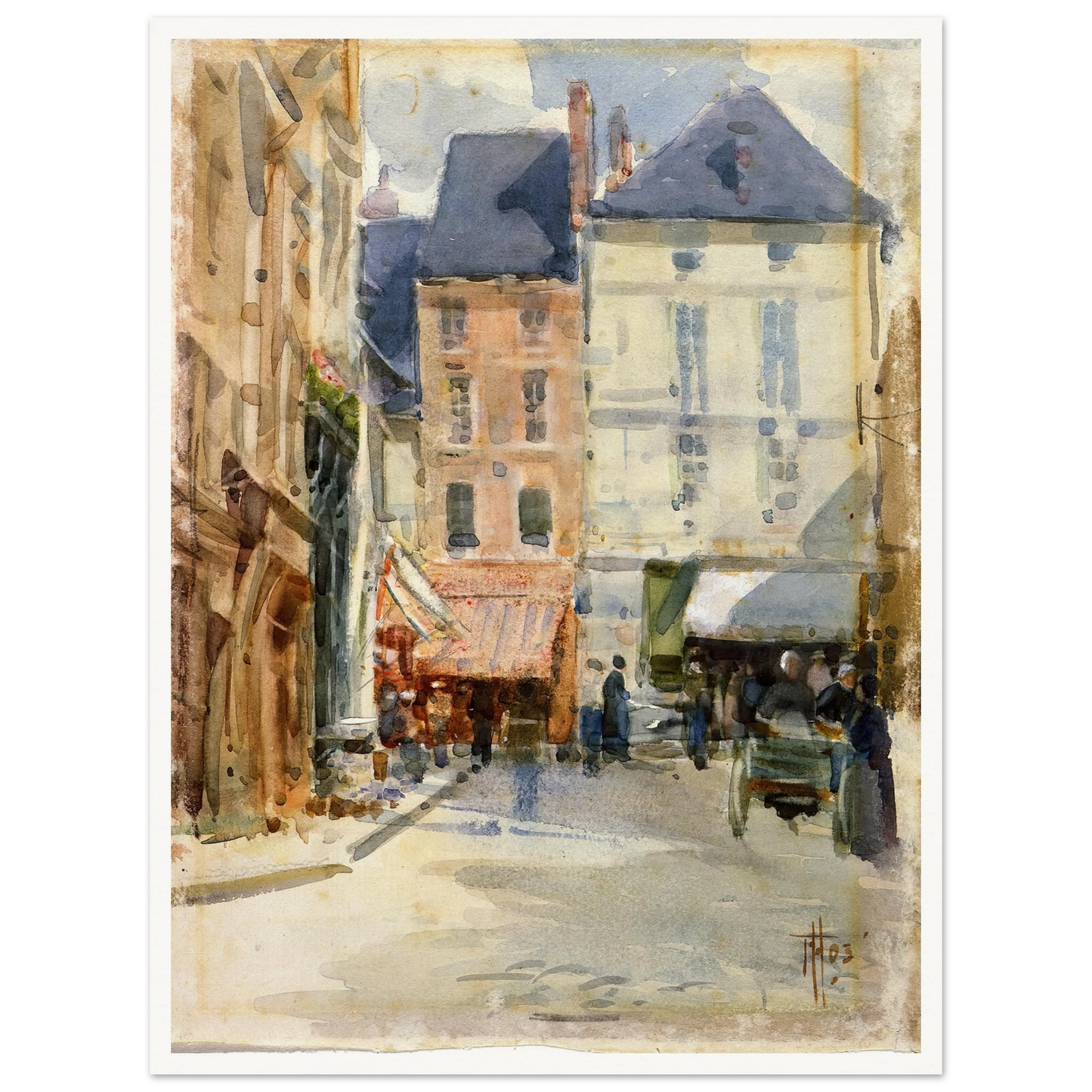 Street scene in Holland (1903) Art Print | Frances Hodgkins-Quipham Collections